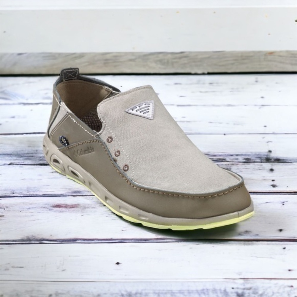 Columbia Men's PFG Bahama Vent Slip On Boat Fishing Shoes Kettle Brown NWT - Picture 2 of 16
